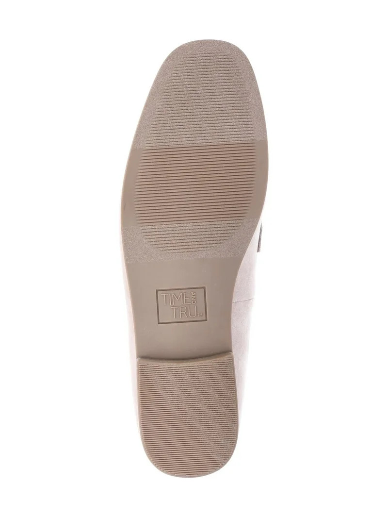 Time and Tru Women's Faux Leather Loafers with Buckles | Walmart (US)