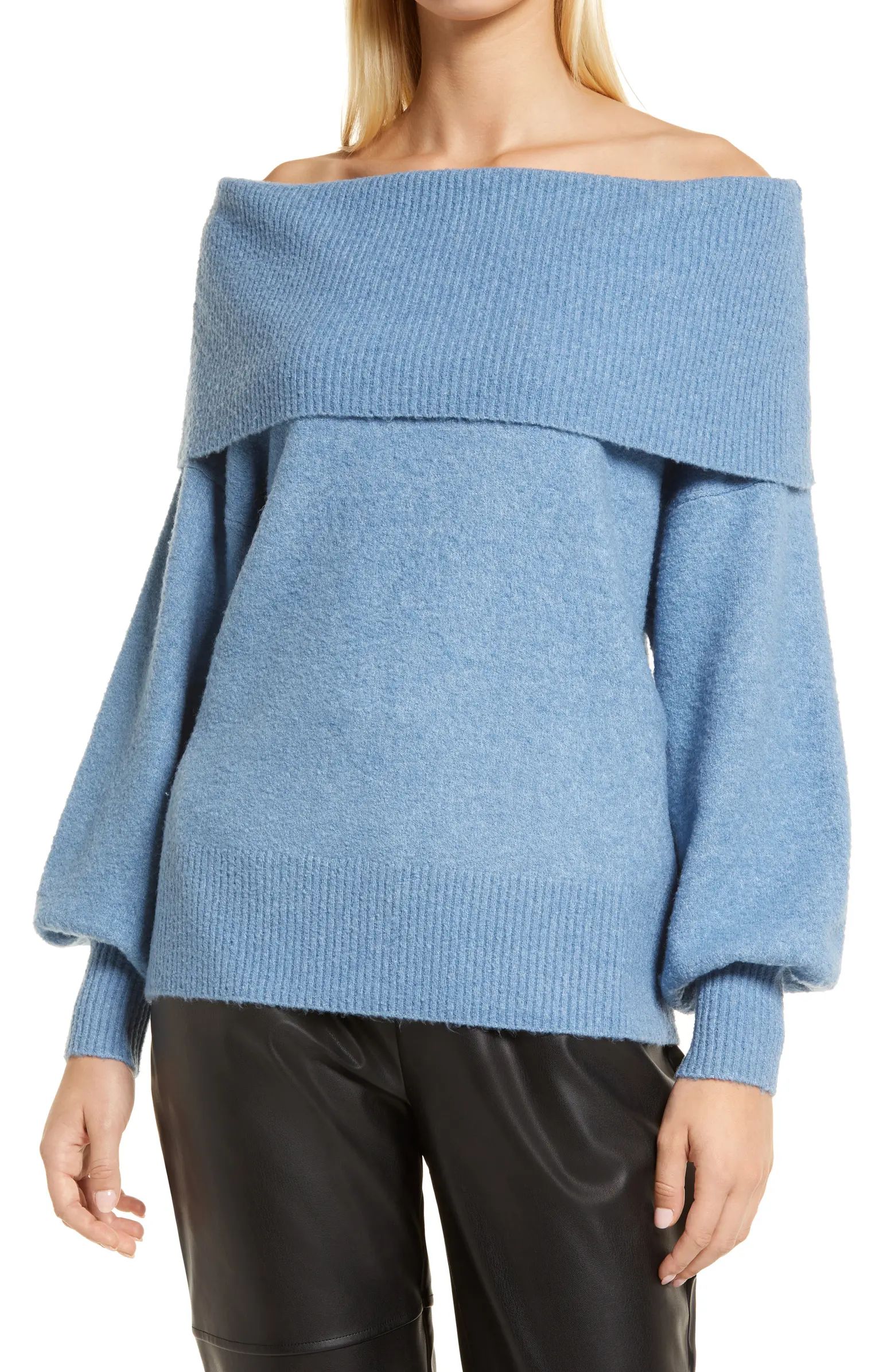 Convertible Puff Sleeve Sweater | Nordstrom