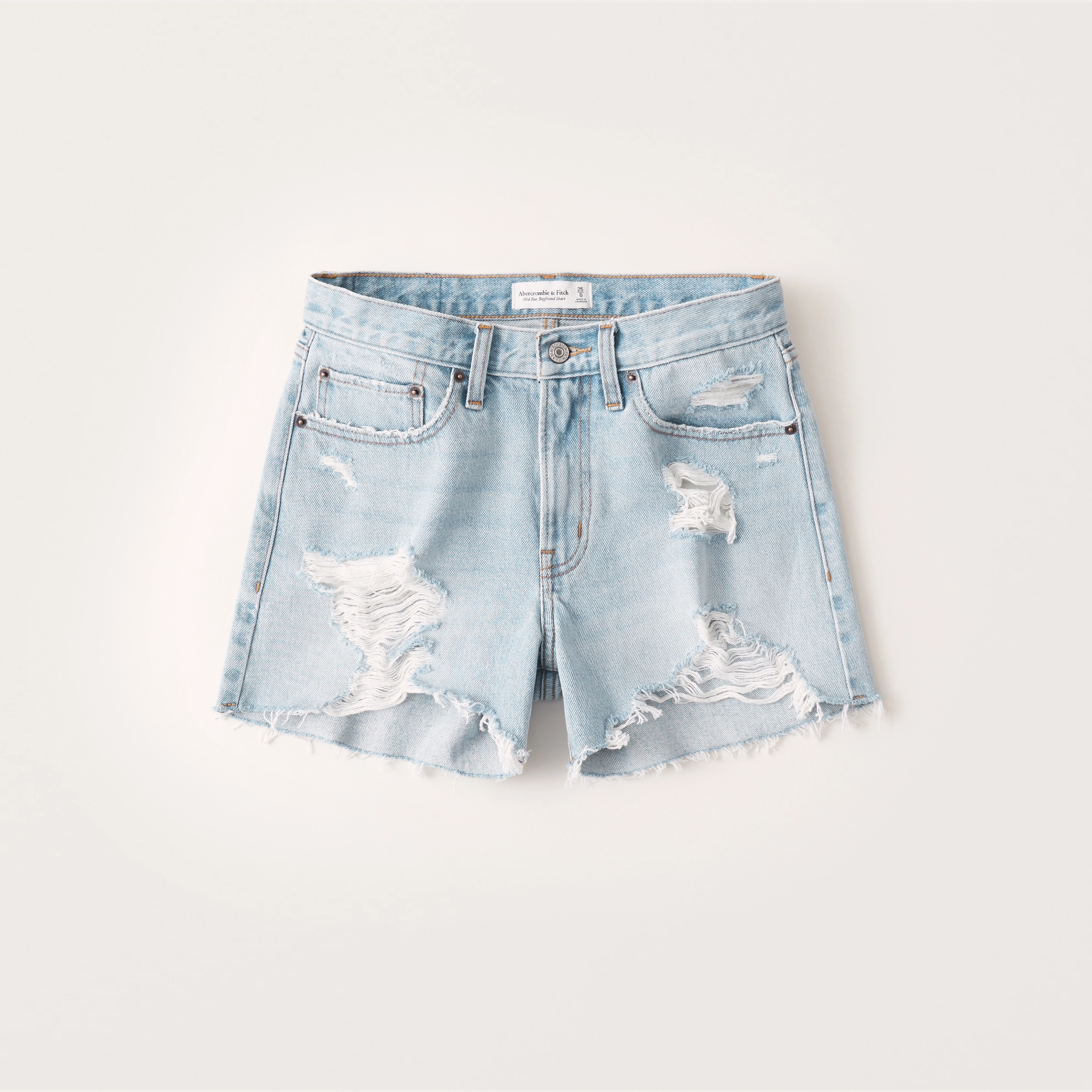 Mid Rise Boyfriend Shorts | Abercrombie & Fitch (US)