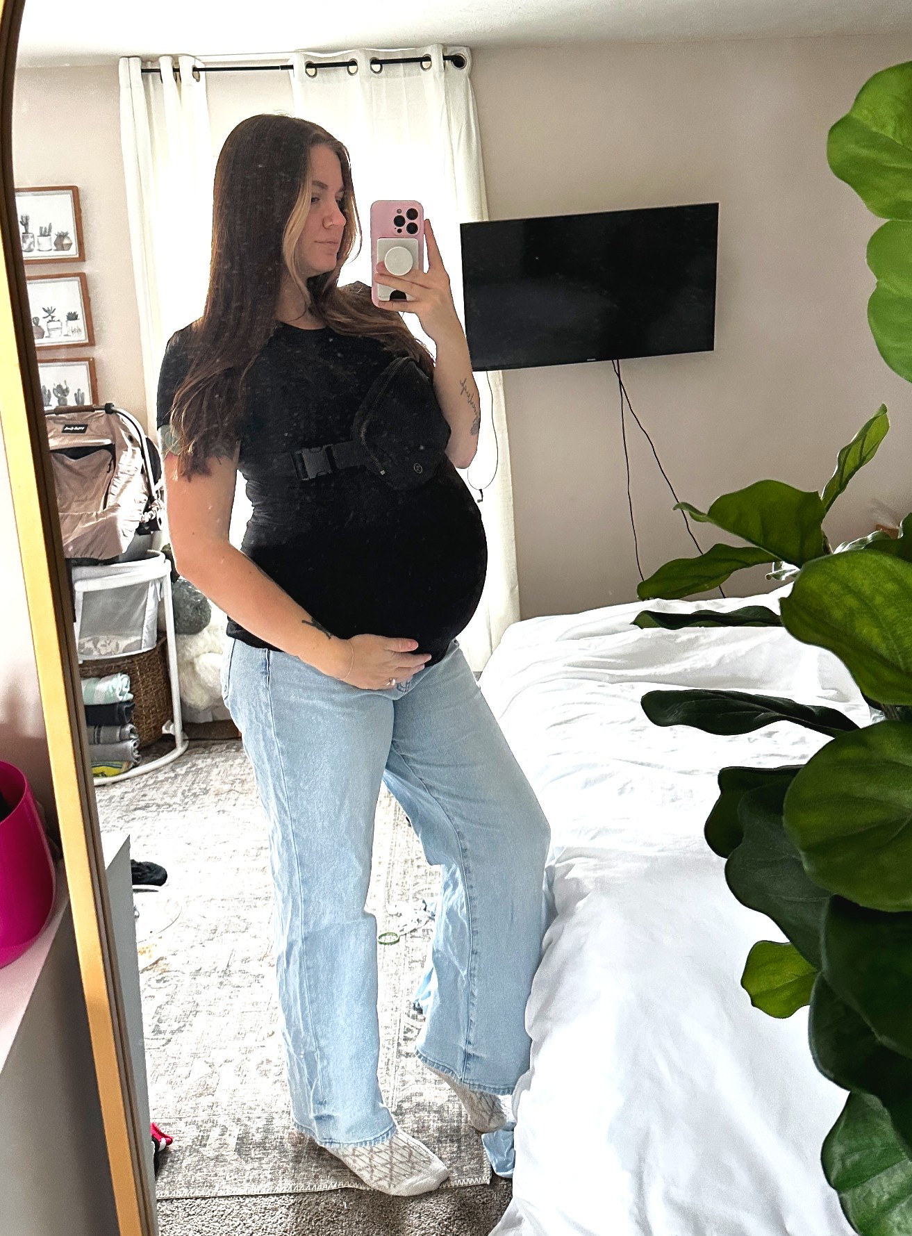 Getting a couple staple maternity shirts & a pair of Maternity pants has made such a difference!! 

#LTKBump #LTKBaby #LTKmomlife