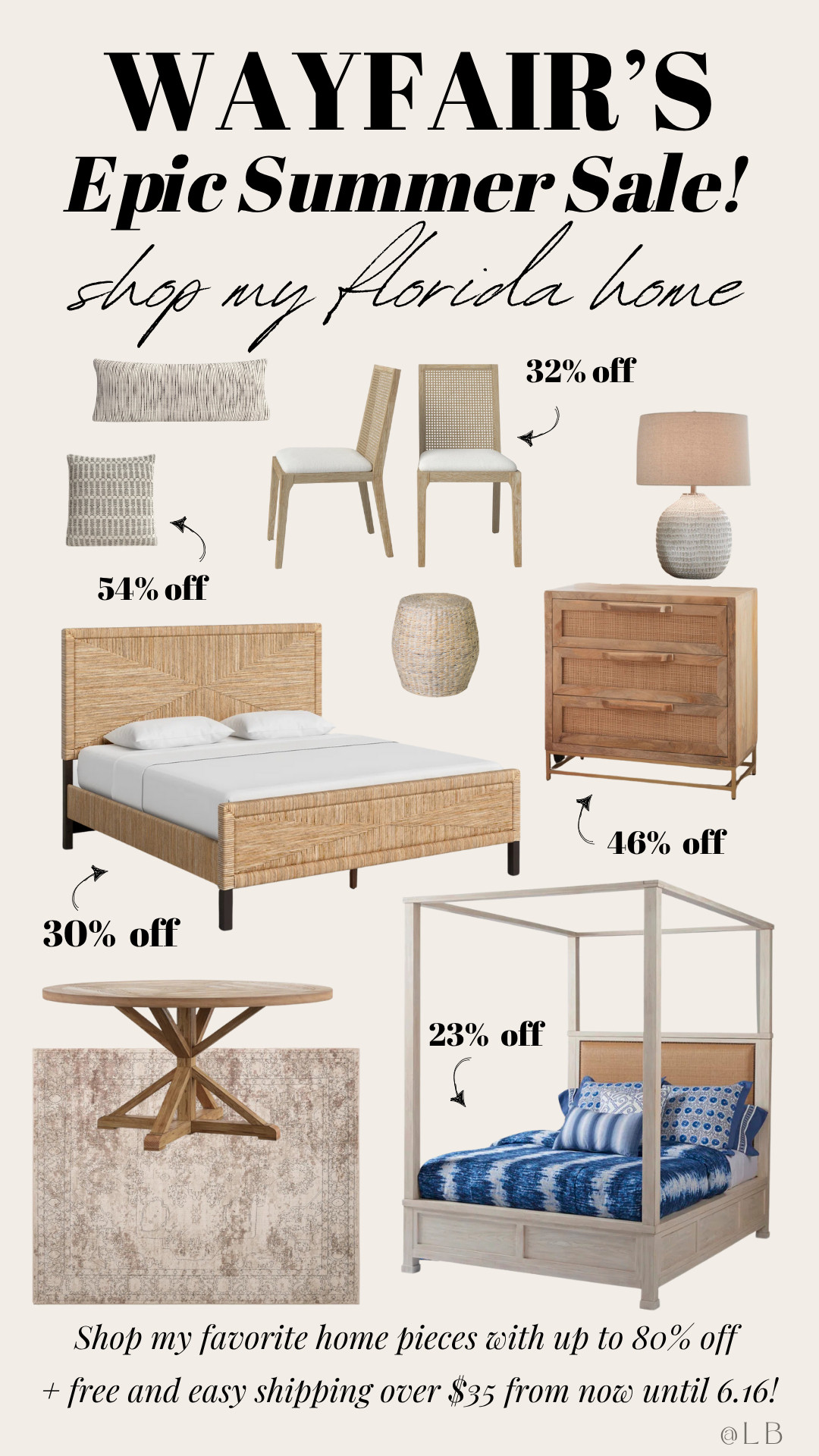 From now until 6.16 Refresh your space for the summer with deals up to 80% off during Wayfair’s Epic Summer Sale! 24 Hour Flash Deals refreshing daily and free and easy shipping on orders over $35! @Wayfair #Wayfair #WayfairPartner  

 

#LTKHome #LTKSaleAlert #LTKFamily