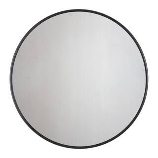 Habitat 30 in. x 30 in. Modern Round Framed Adelina Black Circular Accent Mirror MR3719W - The Ho... | The Home Depot