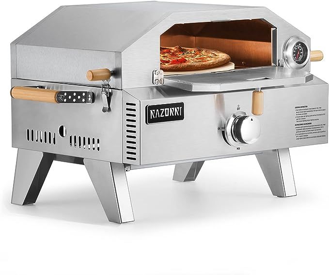Razorri Comodo Outdoor Gas Pizza Oven Portable Propane Stainless Steel, 2-in-1 Fire Griller and P... | Amazon (US)