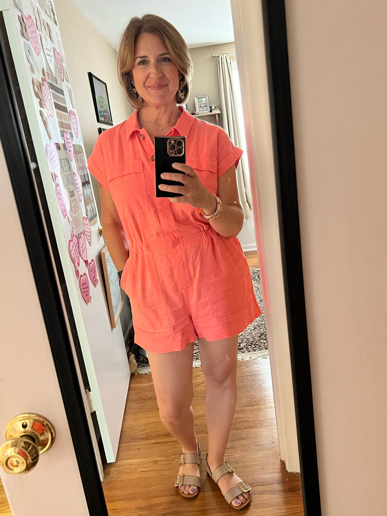 Window shopped with my mom about a month ago and found a darling romper at a local boutique that ran $100+! Too steep for my wallet. Found a darling doup at Target! This color is summer perfection and the fit is amazing! Summer look that will be on repeat! #LTKSummer #LTKRomper #LTK