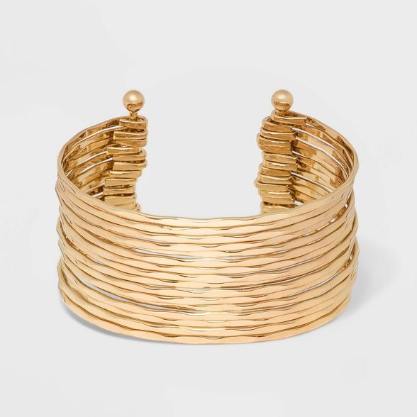 Hammered Metal Cuff Bracelet - A New Day™ | Target