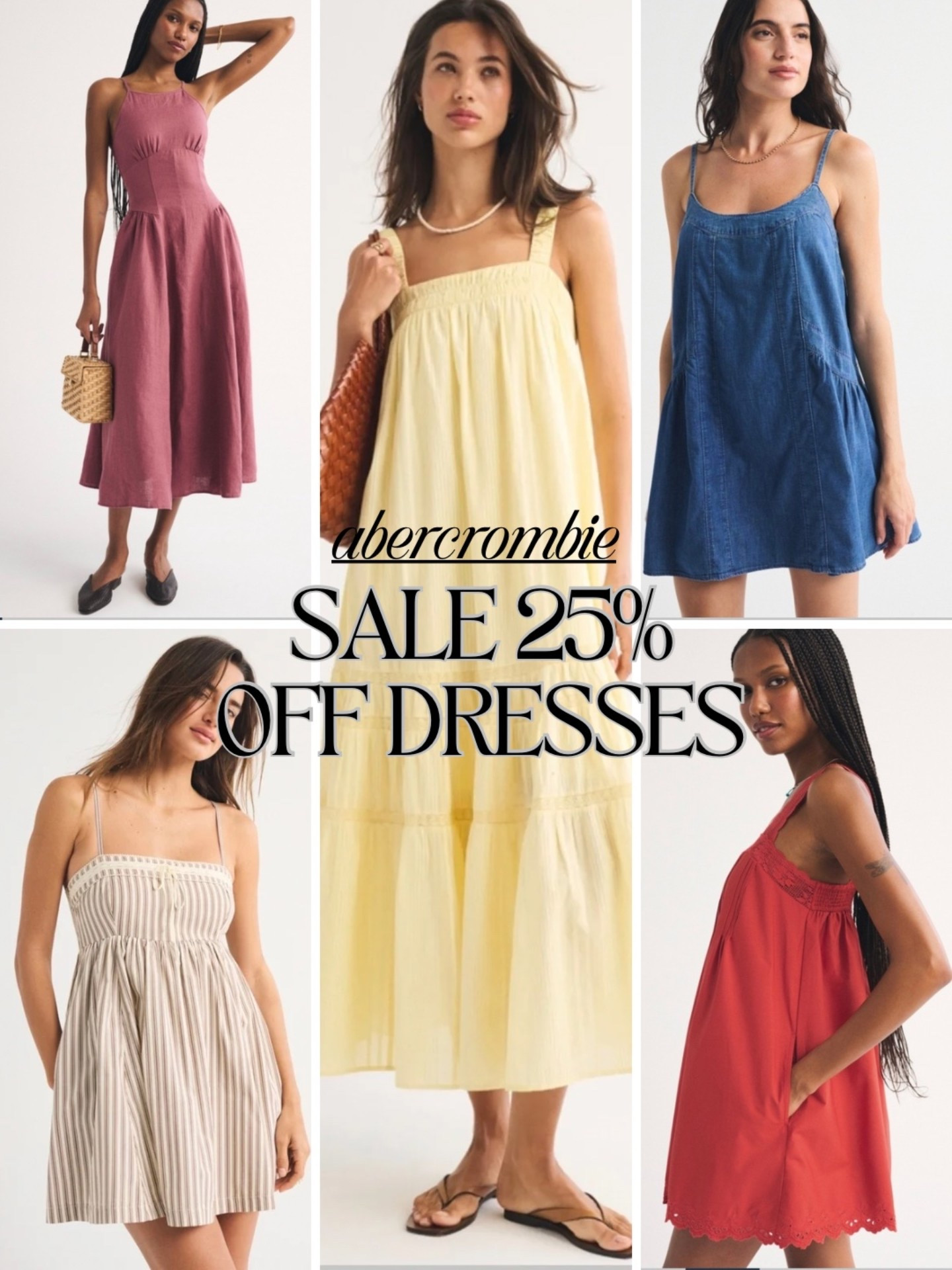 summer dress fest! 25% off all dresses + an extra 20% off when you use the in app code AFLTK 

perfect time to grab your dresses for your events this summer — here are my favorites ◡̈ @abercrombie

#LTKgrwm #LTKxAbercrombie #LTKdayinmylife