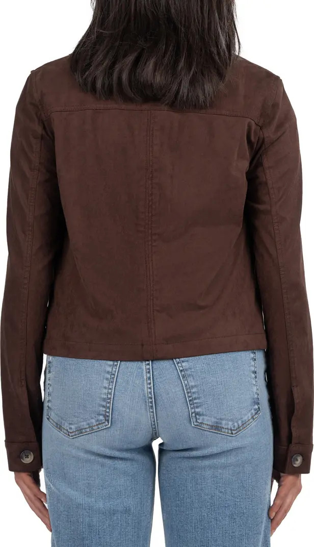 Maddie Faux Suede Trucker Jacket | Nordstrom