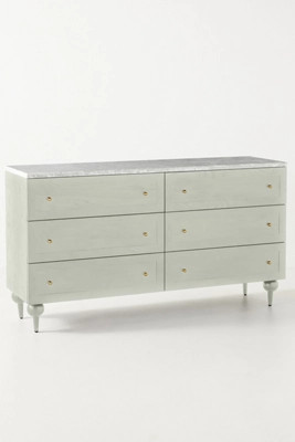 The Fern Marble Top Six-Drawer Dresser | Anthropologie (US)