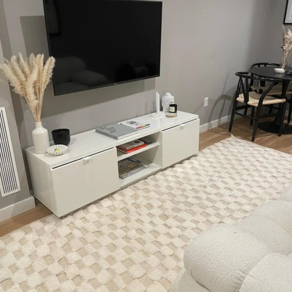 Checkered Berber Rug  Checkerboard Moroccan Rug  Handmade - Etsy | Etsy (US)