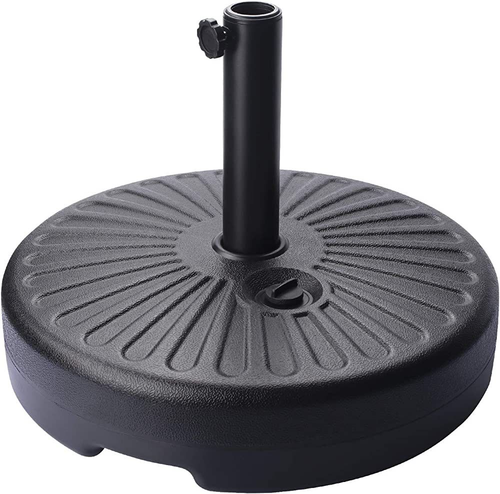 FRUITEAM Water Filled 50LB Patio Umbrella Base, Heavy Duty Plastic Outside Patio Umbrella Stand P... | Amazon (US)