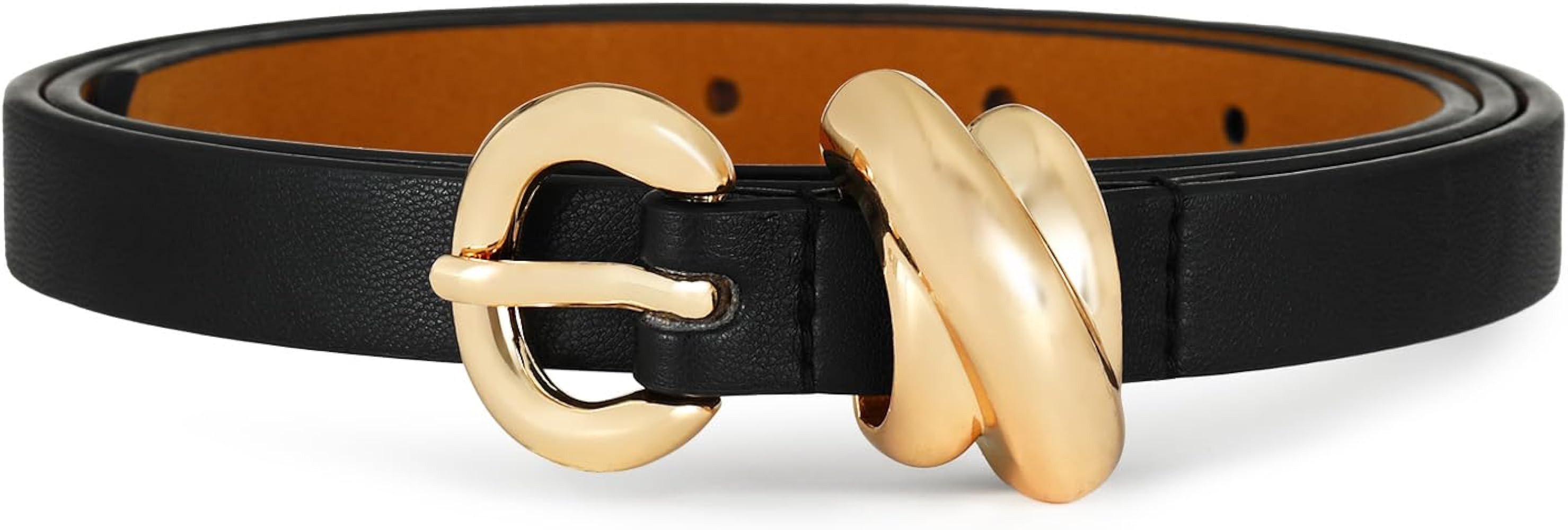 Fashion Waist Belt with Gold Buckle Women's Belts for Jeans Stylish Leather Belts for Women | Amazon (US)