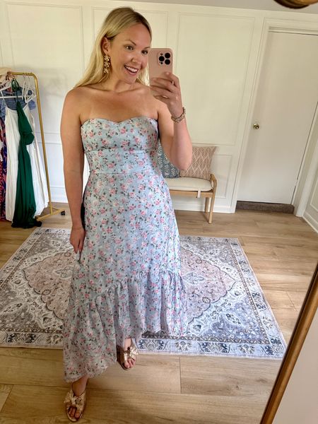 If you’re going to a garden party themed wedding this summer you definitely need this dress - stunning!! I’m wearing a large - wedding guest dress 

#LTKStyleTip #LTKWedding #LTKMidsize