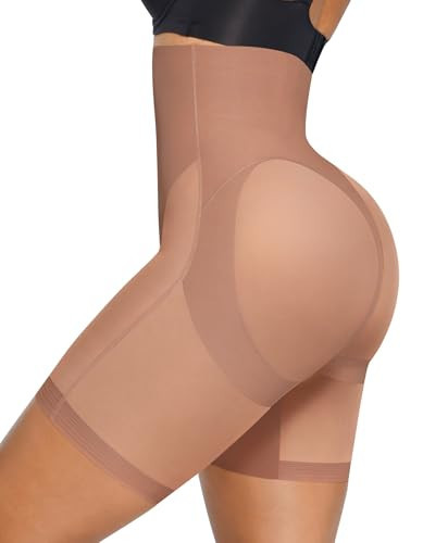 SHAPELLX Shapewear for Women Tummy Control High Waist Shaping Butt Lifting Shorts for Women Seamless Slimmer Body Shaper Panties Brown | Amazon (US)