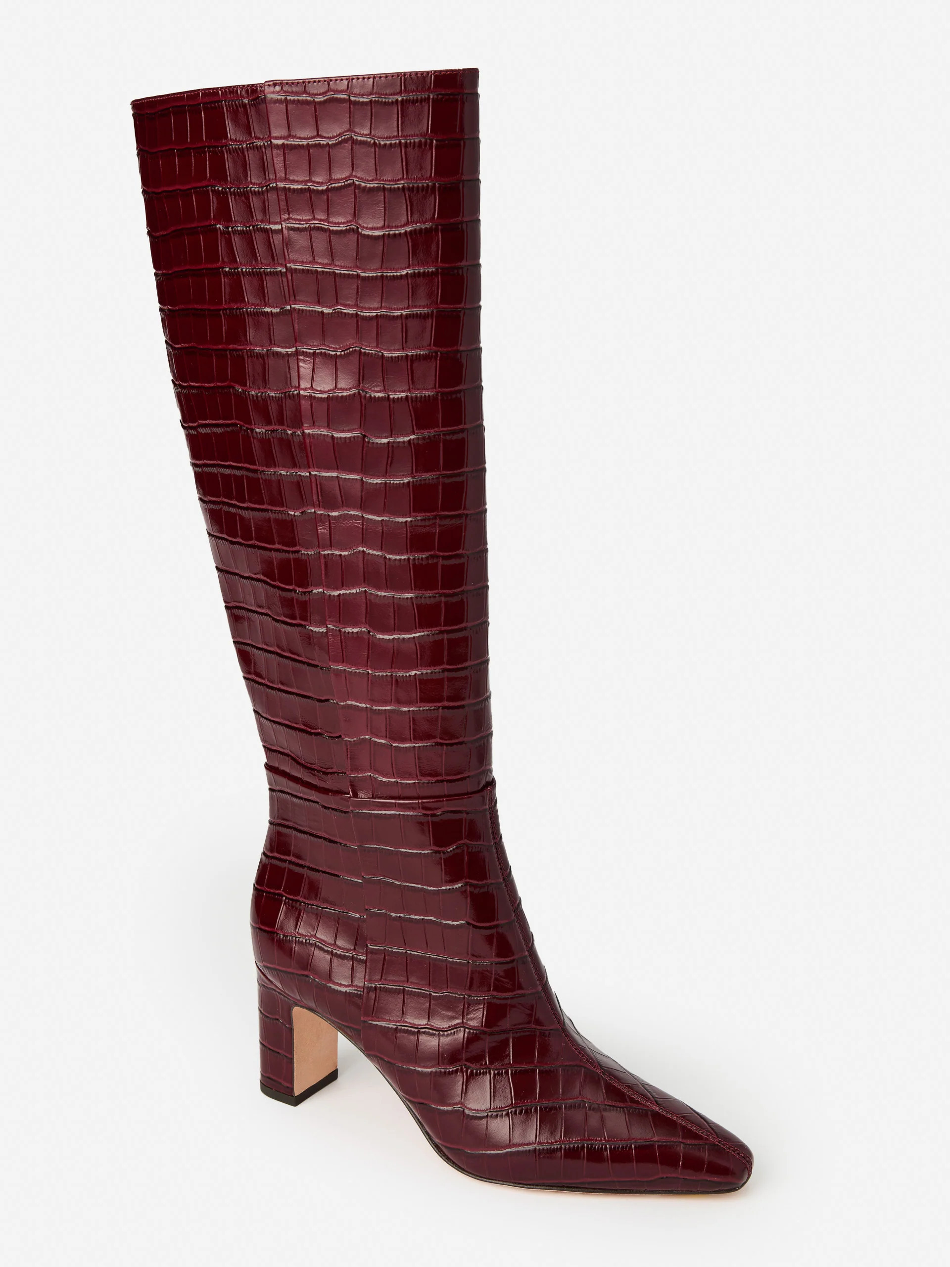 Eden Leather Boots in Crocodile | J.McLaughlin