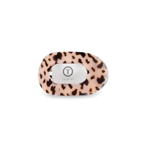 TELETIES - Medium Flat Round Clip - Strong Grip, Bendable Teeth, Comfortable Curved Design - Ideal for Medium-Thick Hair - For All Hair Textures - Blonde Tortoise | Amazon (US)
