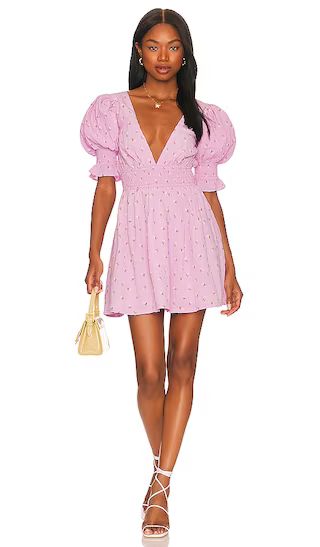 Angelina Mini Dress in Ditsy Pink | Revolve Clothing (Global)