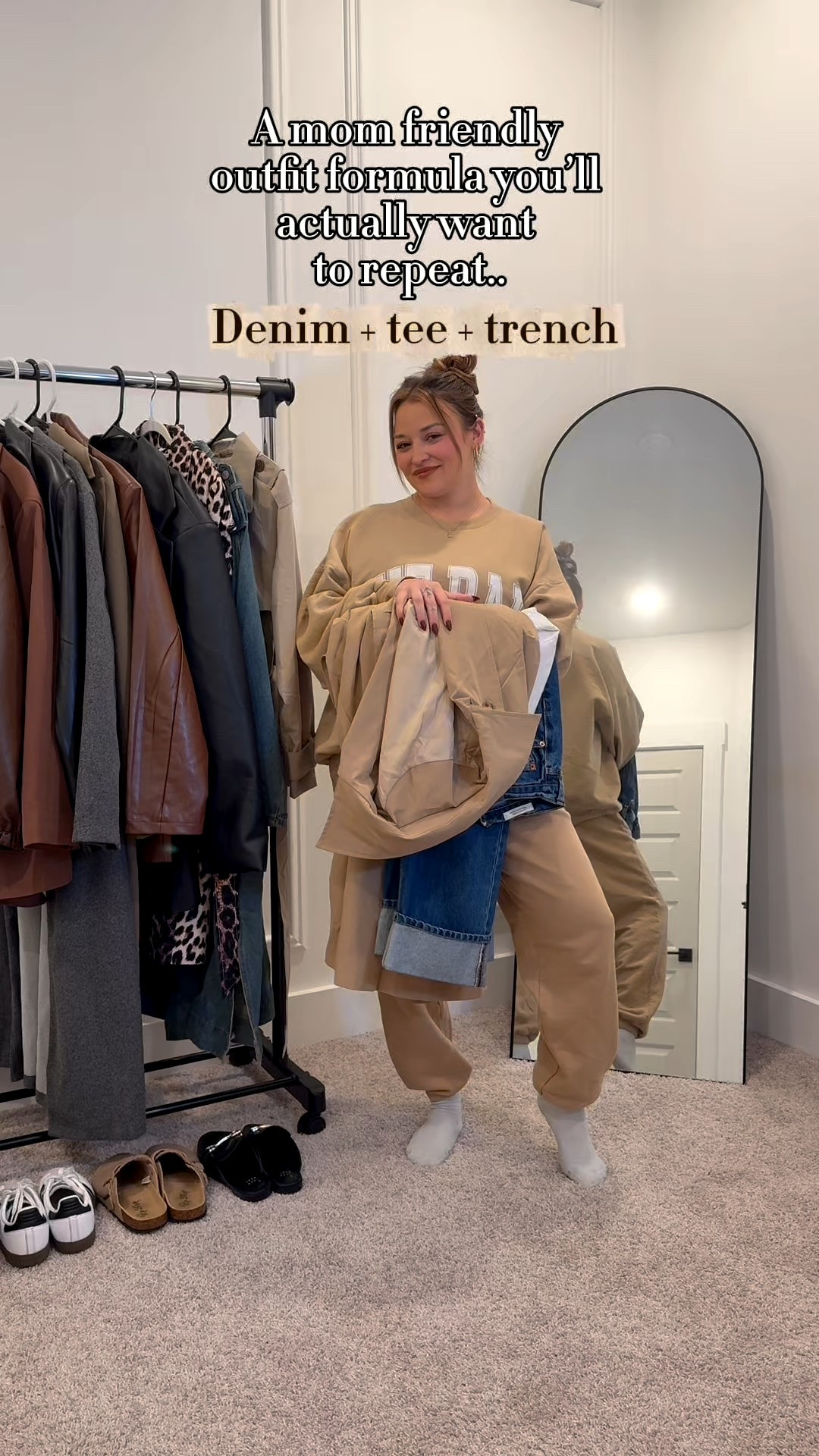 The outfit formula you’ll actually repeat: denim + tee + trench. Timeless, chic, and mom friendly. Wearing a 27 in jeans / medium in trench / medium in tee

#LTKFindsUnder50 #LTKSeasonal #LTKStyleTip