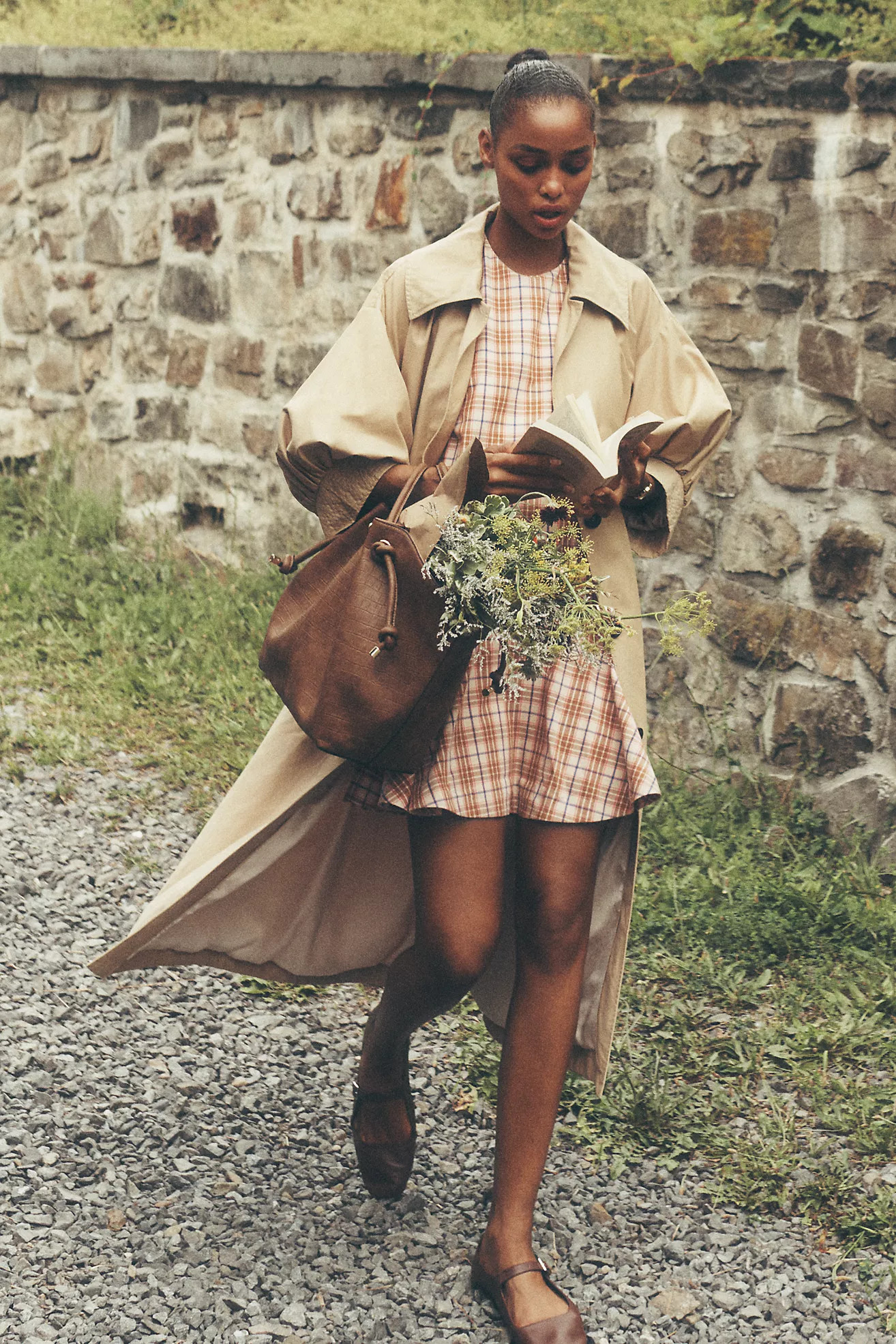Maeve Drop-Waist Mini Swing Dress | Anthropologie (US)