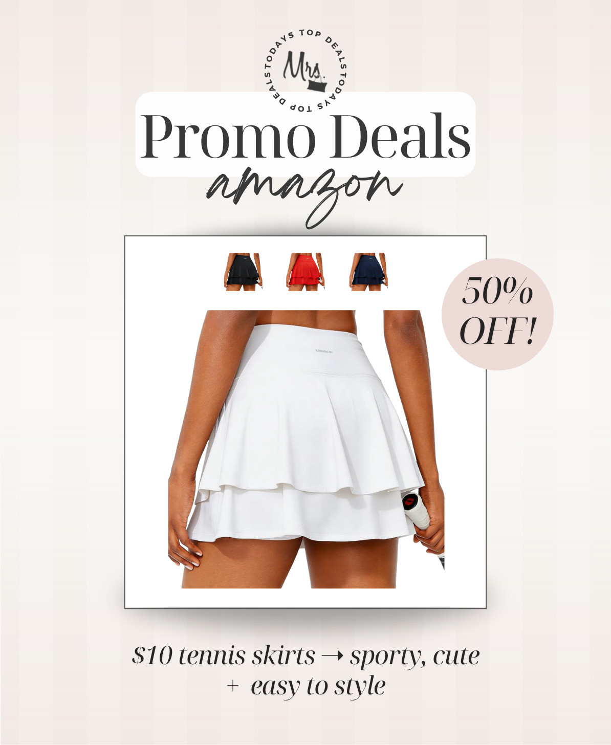$10 tennis skirts ➝ sporty, cute
+  easy to style 

 #LTKfitnessgoals #LTKActive #LTKSaleAlert