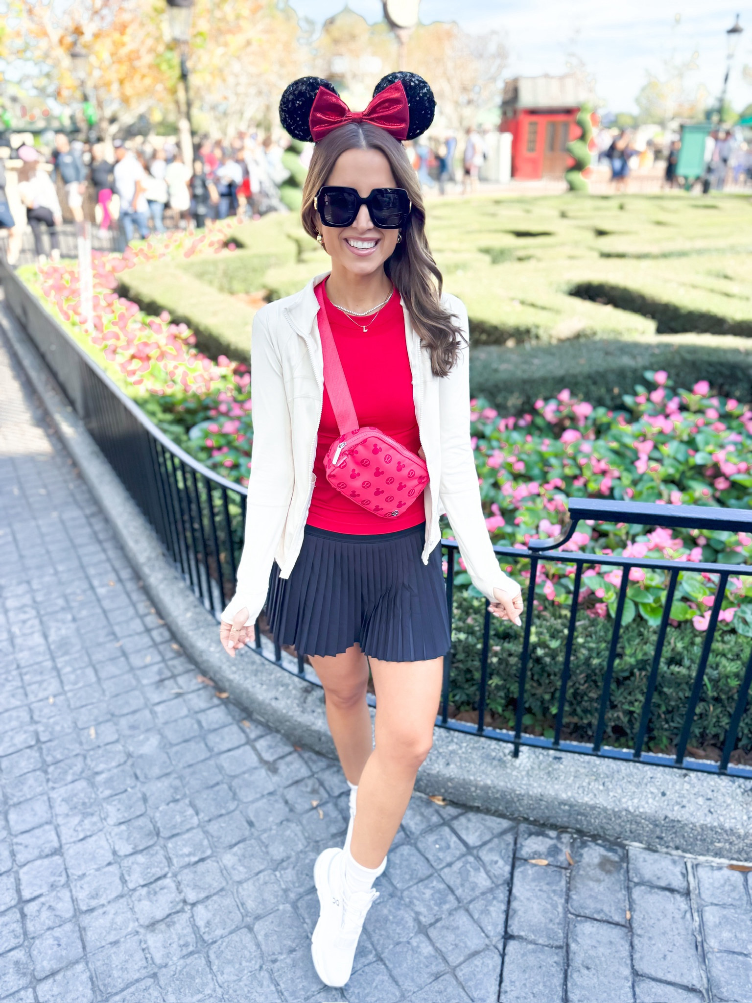 Disney outfits: what I wore! Theme park outfits. Amazon activewear. Amazon pleated skirt in XXS. Amazon athleisurewear - wearing smallest size in tops/jackets. Amazon quilted jacket in small. My favorite tummy control leggings in XXS. White sneakers. Lululemon align dress in sz 2. Lululemon define jacket in sz 2. My favorite pajamas in XS. ON Cloudnova are TTS and so comfy! New Balance 574 are TTS and super comfy for walking. Sweatsuit set in XXS shirt in the pants and XXS in jacket. Nike air max 90 Futura are TTS. 

#LTKShoeCrush #LTKActive #LTKTravel
