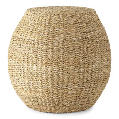 Linden Street Seagrass Stool Patio Ottoman | JCPenney