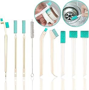 18 Pcs Small Household Cleaning Brushes by ELEMGULY,Deep Detail Crevice Brush Set for Hole, Gap, ... | Amazon (US)