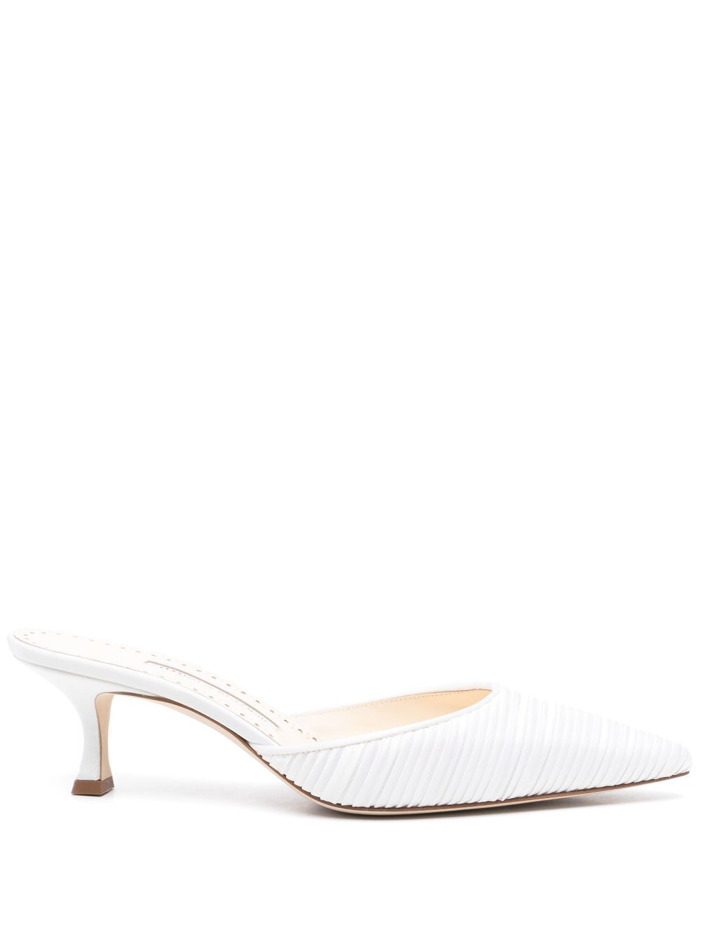 Manolo Blahnik 50mm Carolyne mules - White | Farfetch Global