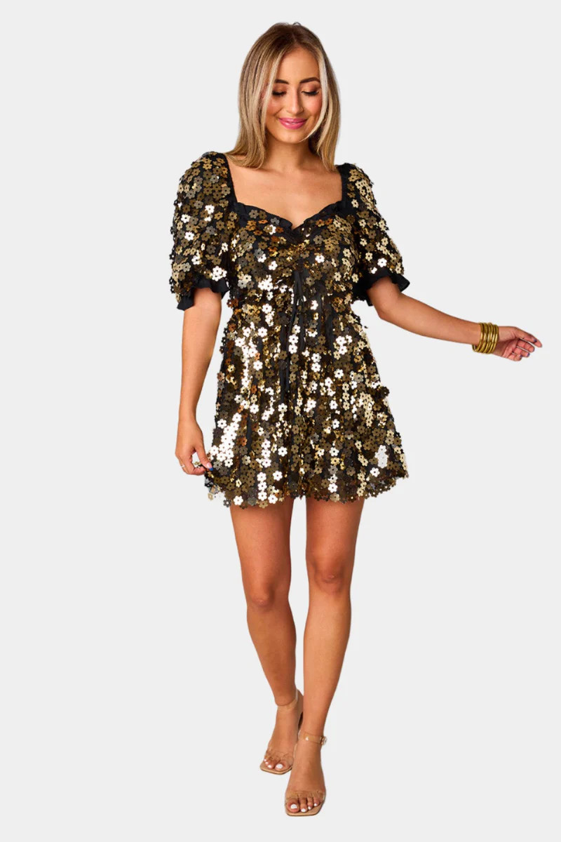 BuddyLove | Colby Puff Sleeve Mini Dress | Pennies From Heaven | BuddyLove