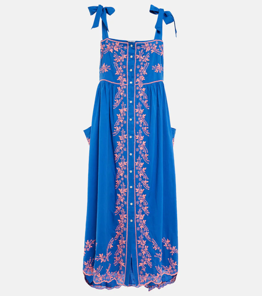 Juliet Dunn Embroidered cotton midi dress | Mytheresa (US/CA)