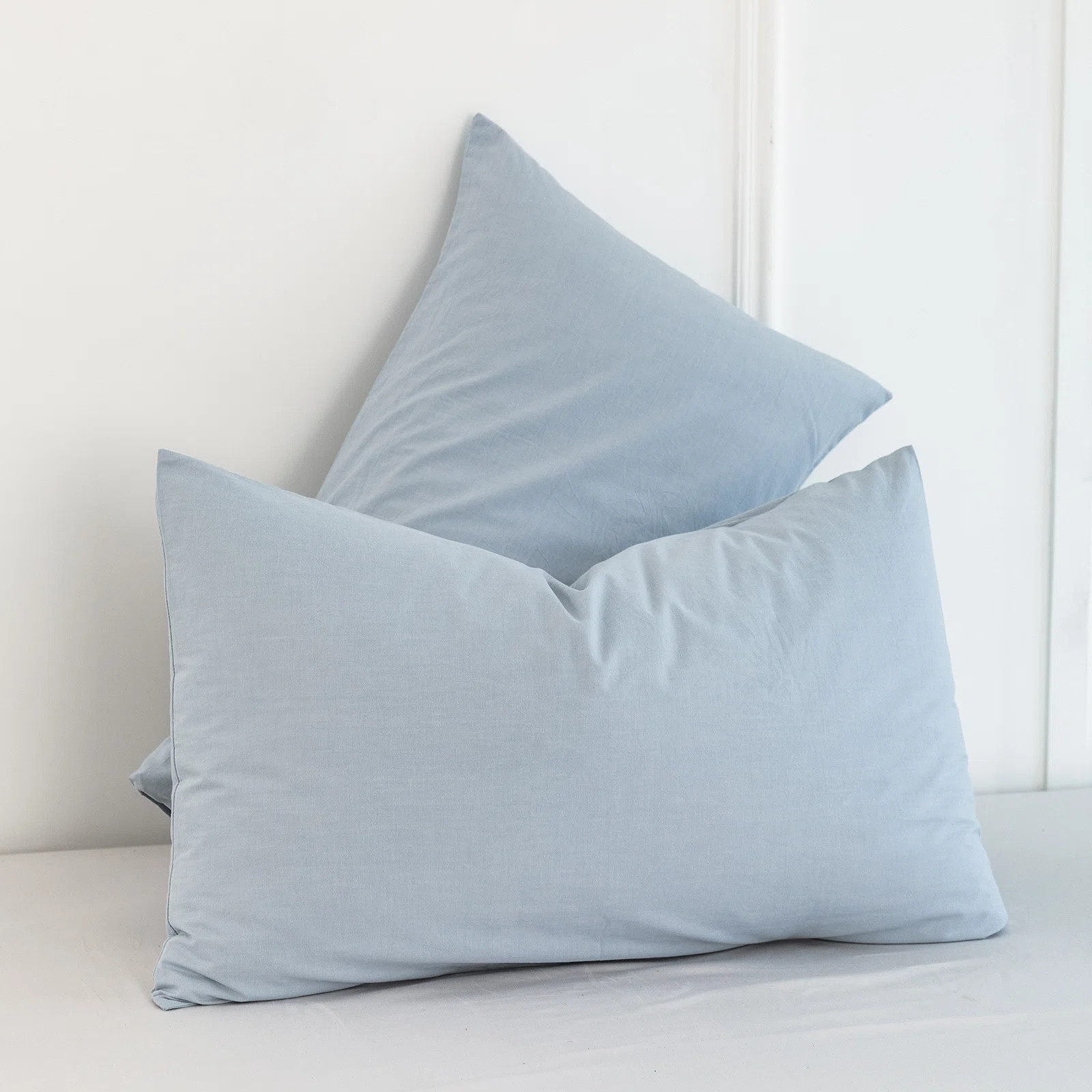 MooMee Pillowcases 100% Washed Cotton Linen Like Textured Breathable Soft | Wayfair | Wayfair North America