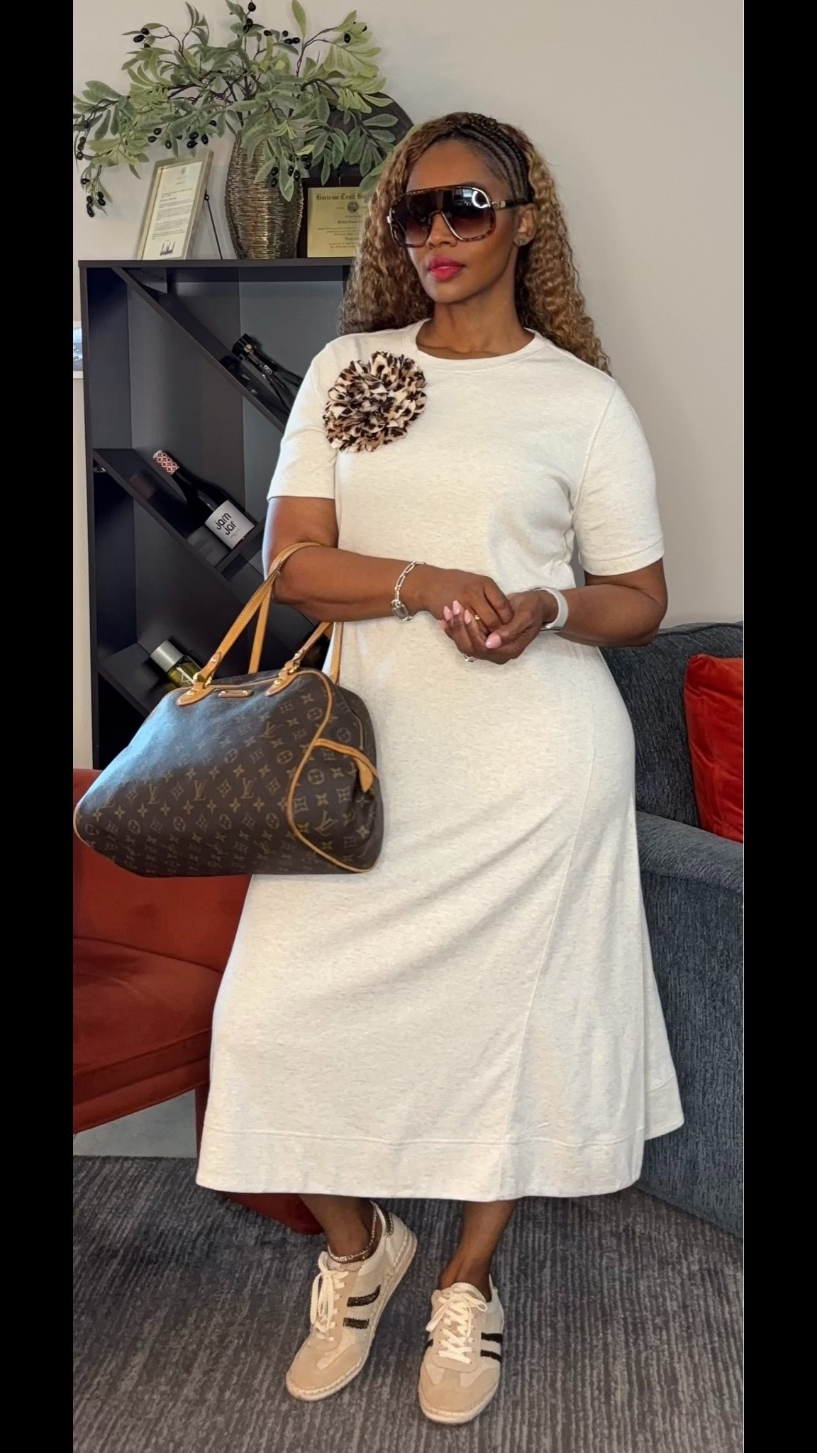 Walmart Fashion Finds casual everyday maxi dress and sneakers