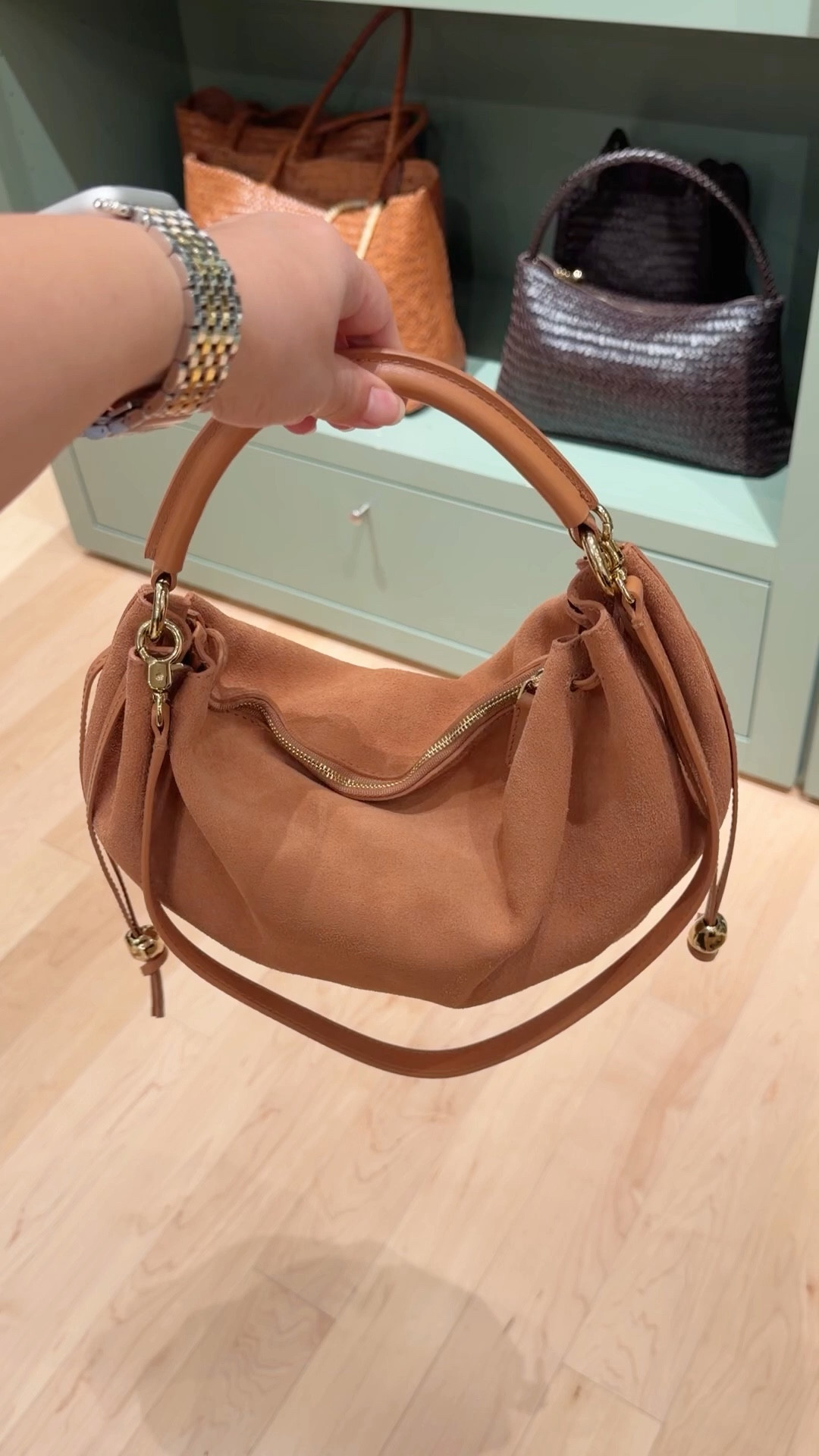 Extra 40% off sale items at Madewell!
Isn’t this such a pretty suede bag for spring?! Love the style, unique color, gathered design, zip top, top handle  and shoulder strap. Large enough to hold all the essentials but not oversized. Such a cute accessory for your spring and summer outfits! Available in several other colors and currently on sale + an extra 40% off!

#LTKSaleAlert #LTKWorkwear #LTKTravel