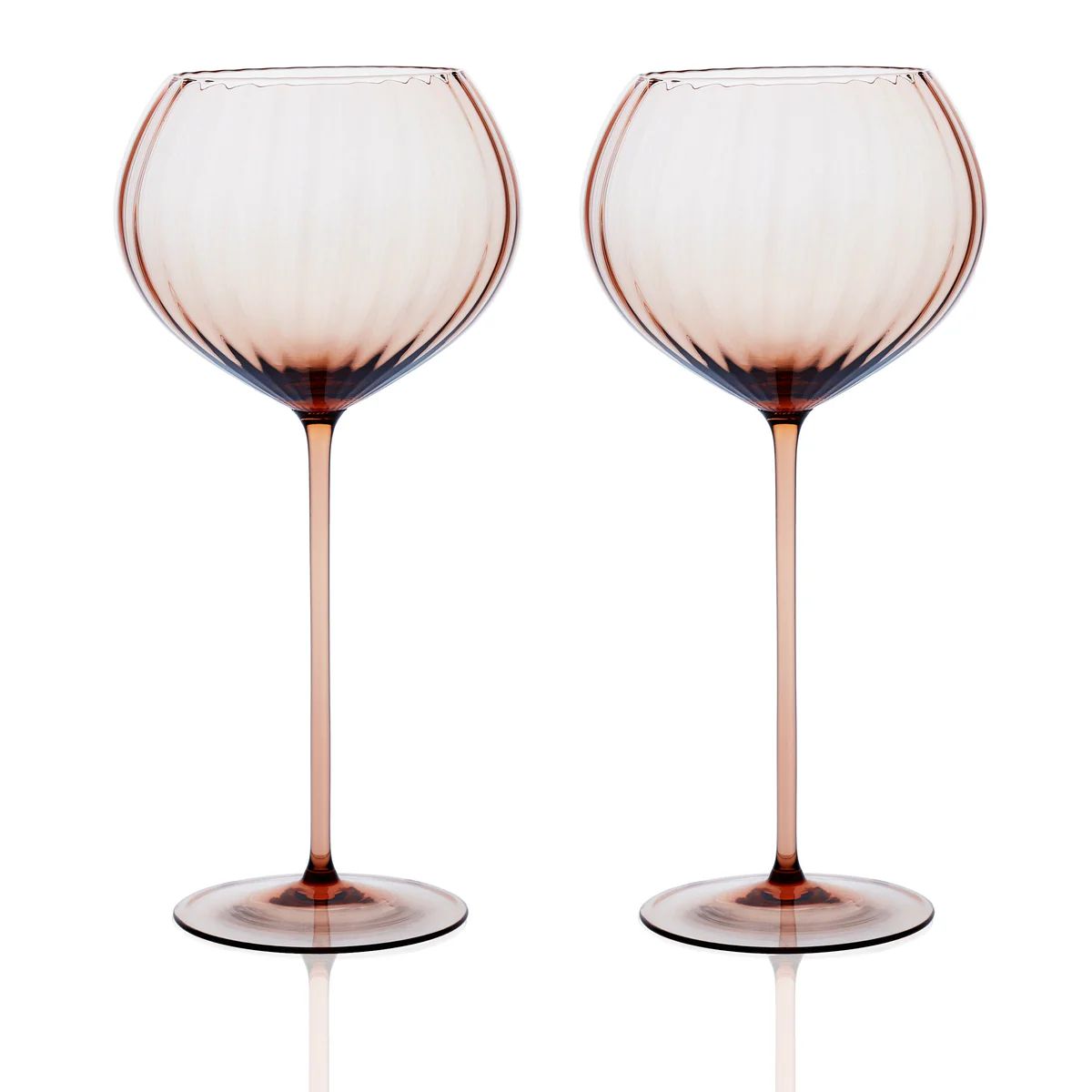 Quinn Amber Red Wine Glasses, Set of 2 | Over The Moon