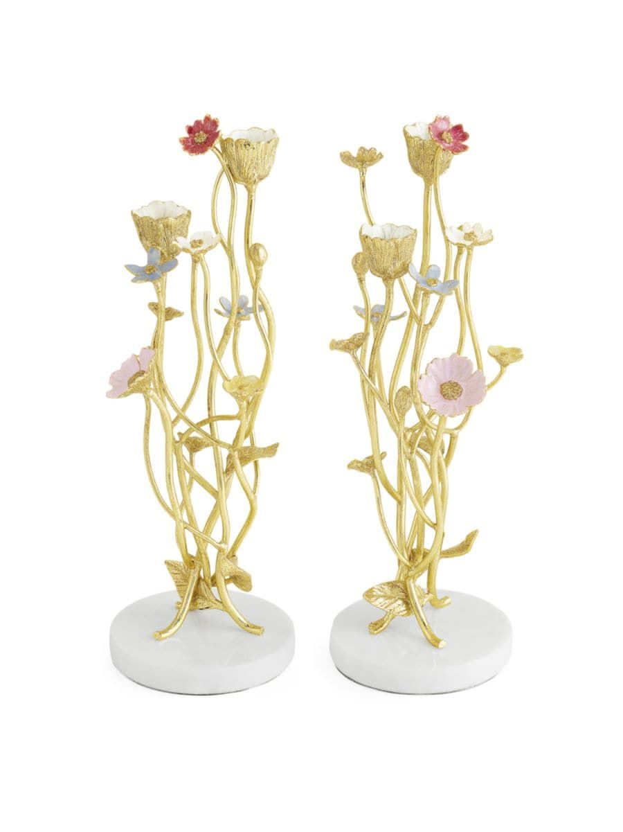 Wildflowers 2-Piece Candleholder Set | Saks Fifth Avenue
