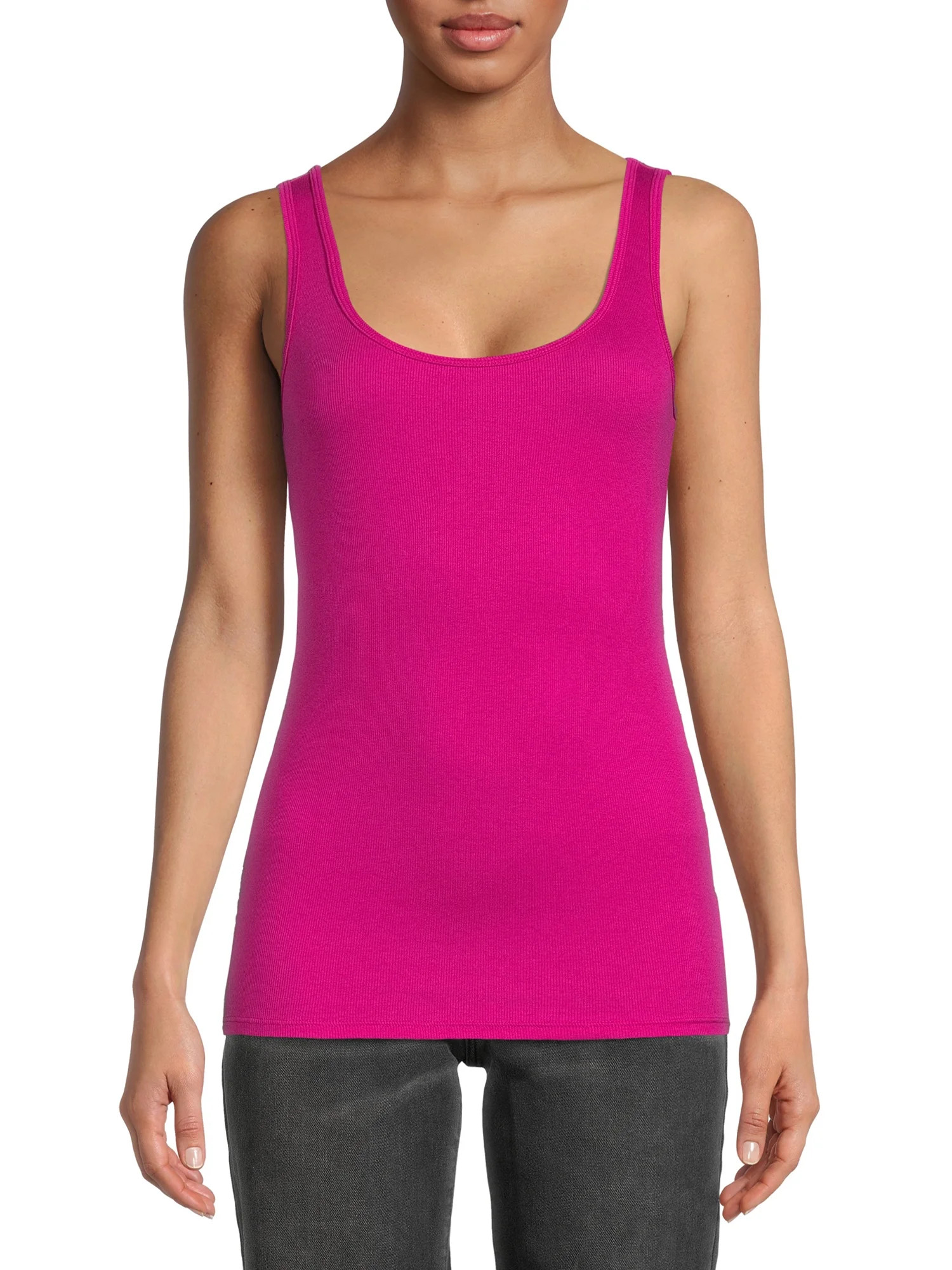 Time and Tru Women's Ribbed Tank Top - Walmart.com | Walmart (US)