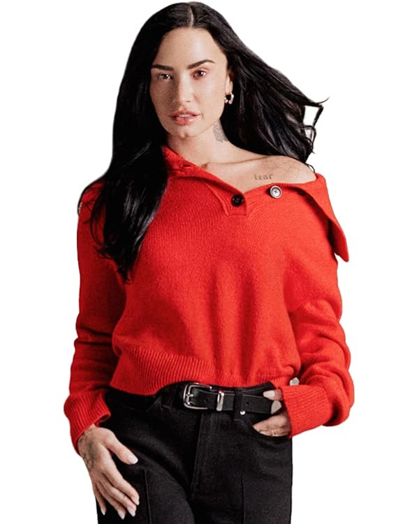Amazon Essentials (Demi's Pick) Women's Relaxed-Fit Button Collar Sweater | Amazon (US)
