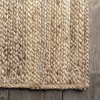 nuLOOM Rigo Hand Woven Farmhouse Jute Area Rug, 3' x 5', Natural | Amazon (US)