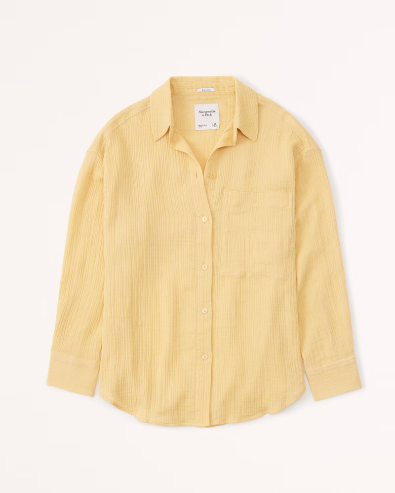 Oversized Gauzy Shirt | Abercrombie & Fitch (US)