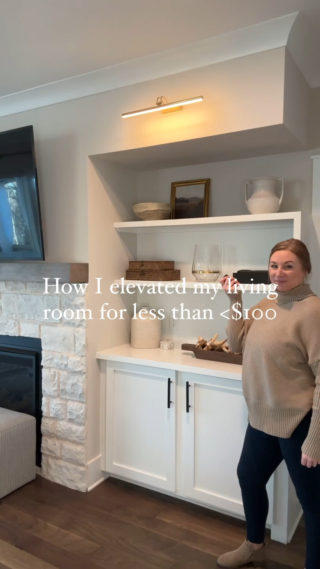 Posted @withregram • @oak.haus.collective How I elevated my living room for less than <$100 

My most viral @amazonhome product - Battery powered gold picture light, no hardwire required! They took less than 10 mins each to install and immediately gave an elevated look to this whole space! 

Comes in multiple finishes and sizes

#viralamazonproducts #amazonhome #picturelights #affordablefinds #homestyling #interiordesign #raleighinteriordesign

#LTKVideo #LTKhome #LTKstyletip