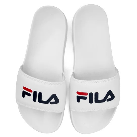Chinelo Slide Fila Drifter Basic - Branco+Vermelho | Netshoes (BR)