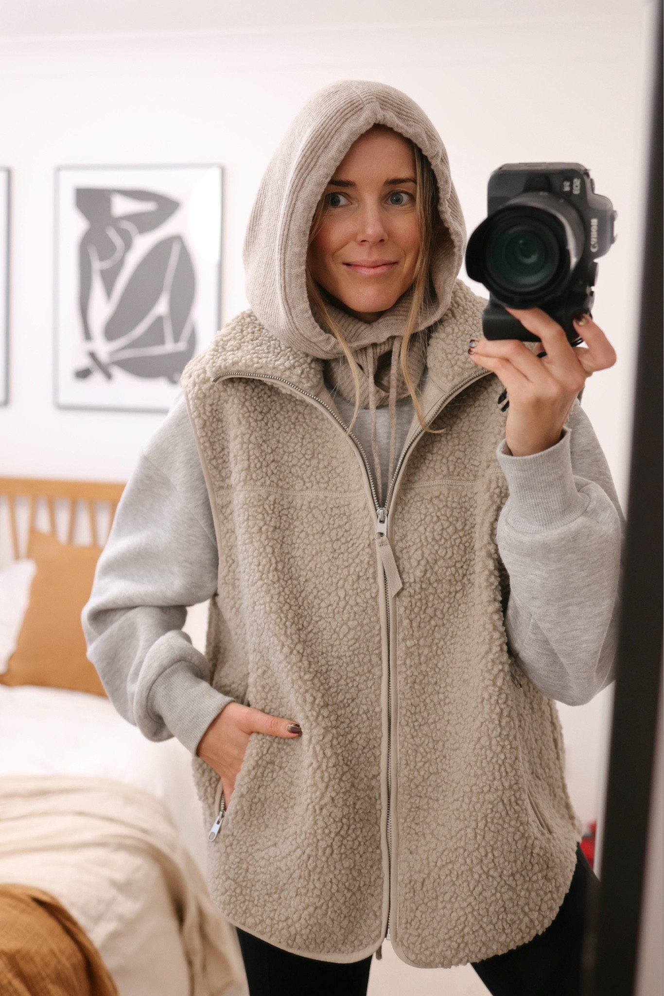 Balaclava 
Wool hood
Teddy gilet 
Shearling gilet 
Gilet 
Winter outfit 

#LTKstyletip #LTKSeasonal #LTKeurope