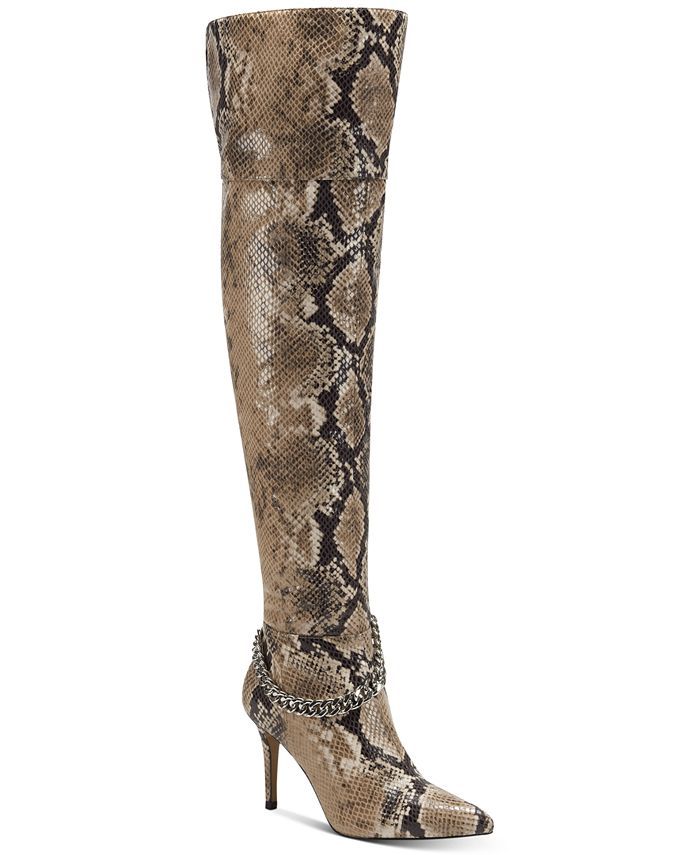 Jessica Simpson Women's Ammira Over-The-Knee Chain Boots & Reviews - Boots - Shoes - Macy's | Macys (US)