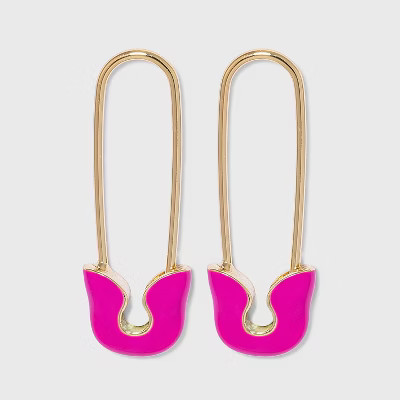 SUGARFIX by BaubleBar Enamel Safety Pin Drop Earrings | Target