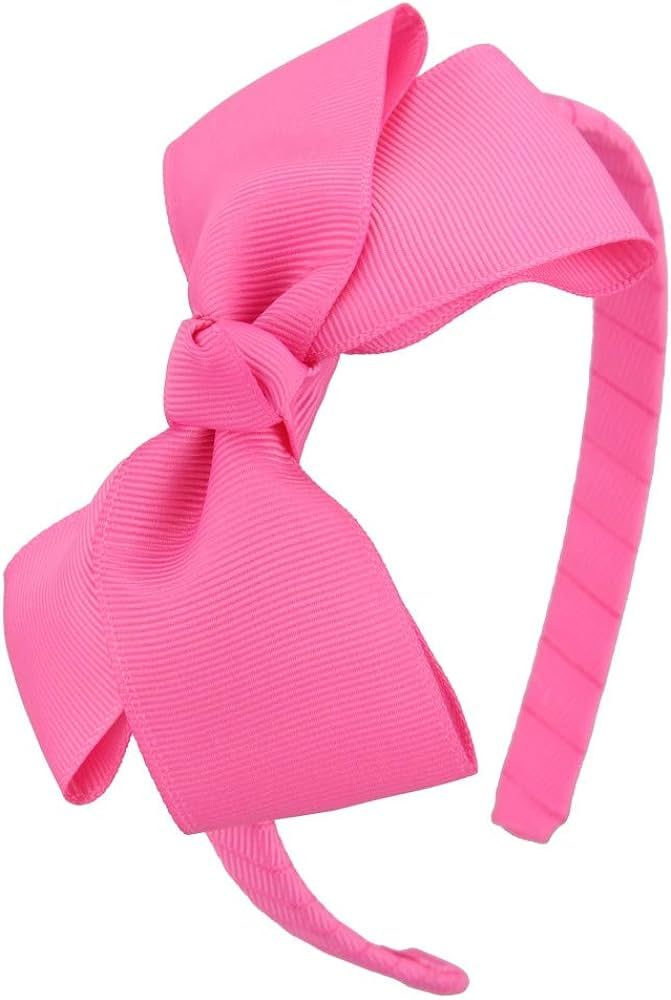 7Rainbows Cute Hot Pink Bow Headband for Girls Toddlers. | Amazon (US)