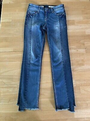 Pilcro & The Letterpress Jeans Parallel Raw Edge Step Hem 26 Anthropologie | eBay US