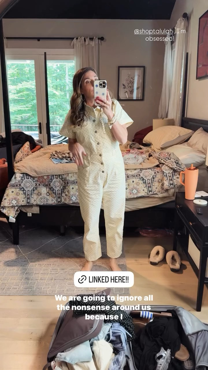Obsessed with this little jumpsuit I just got. Love the barrel leg and the cinching on the waist to snatch you in! #ootd 

 #LTKgrwm #LTKootd #LTKSeasonal
