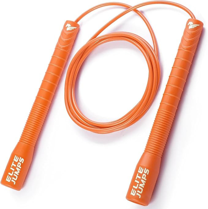 Elite Jumps Fit Plus Pro Freestyle PVC, 4mm Cord Skipping Rope, Cardio, Adjustable 10ft Length wi... | Amazon (US)