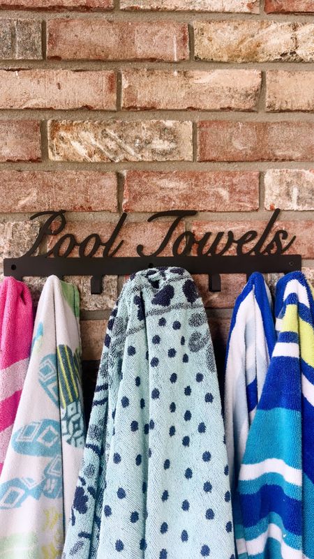 Indoor / Outdoor pool towels hooks / holders / hanger 

#LTKHome #LTKSwim #LTKSeasonal