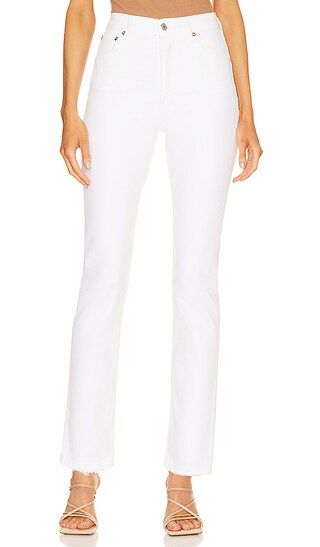 Riley Long High Rise Straight in Sour Cream | Revolve Clothing (Global)