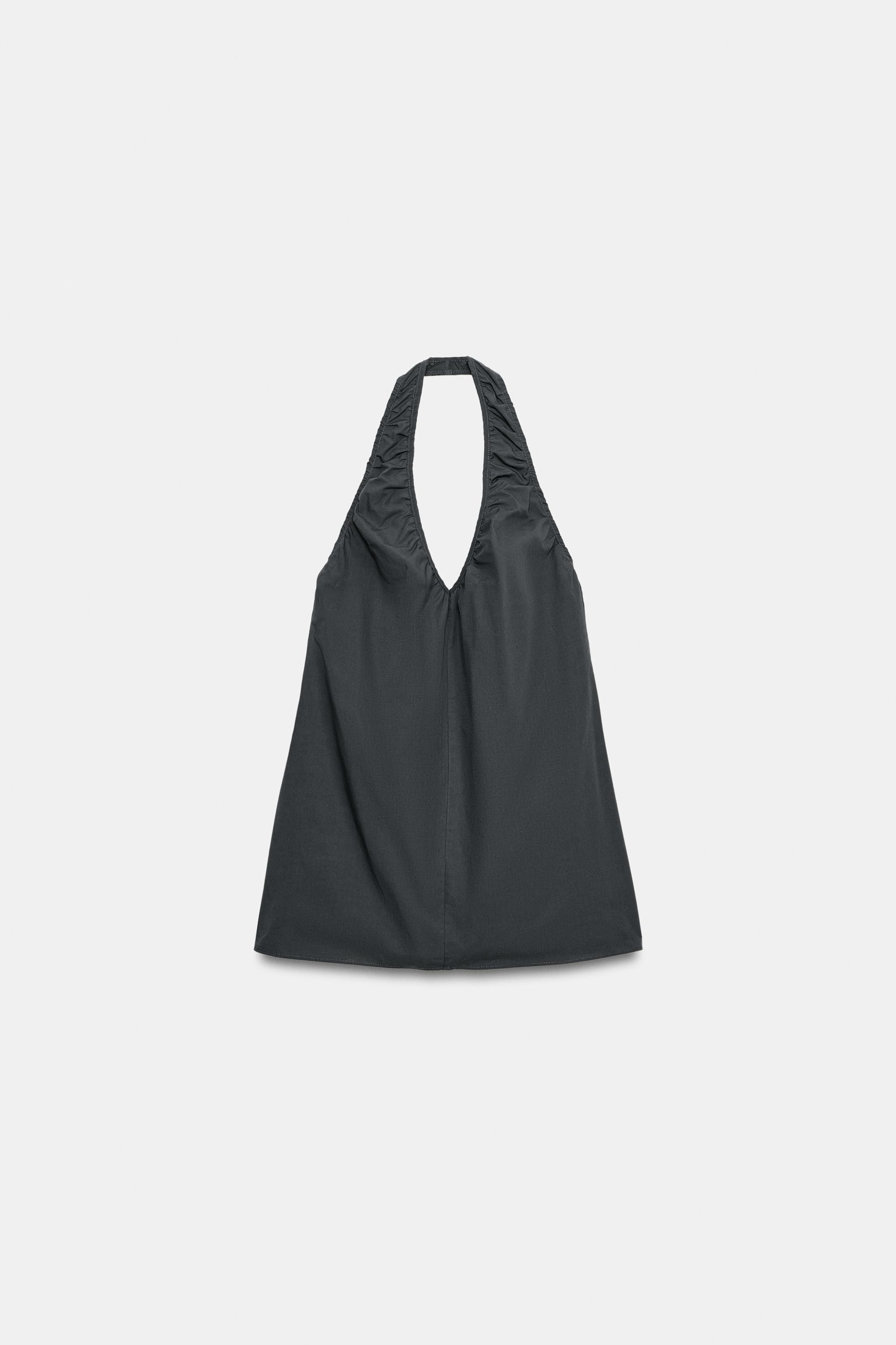 MINI HALTER RUCHED DRESS | Zara US